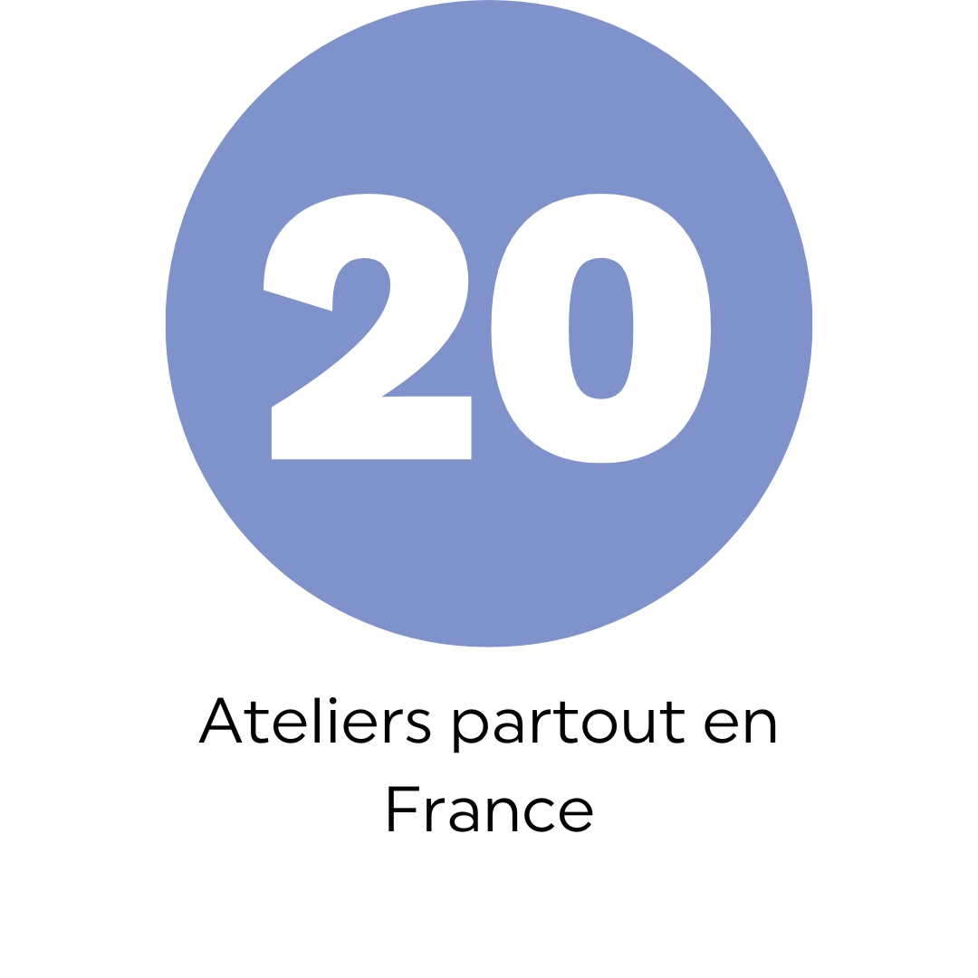 20 ateliers partout en France